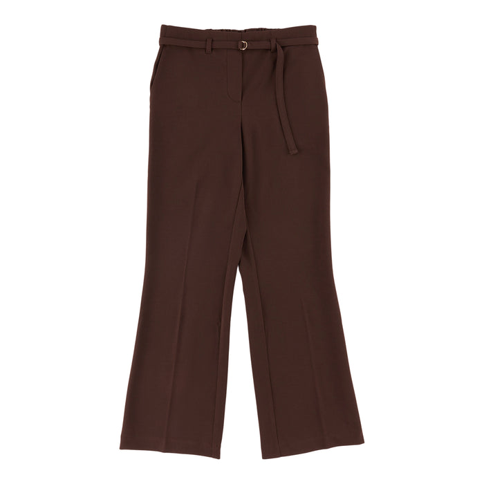 Pantalon à enfiler à jambe semi-évasée avec ceinture lily morgan pour femmes