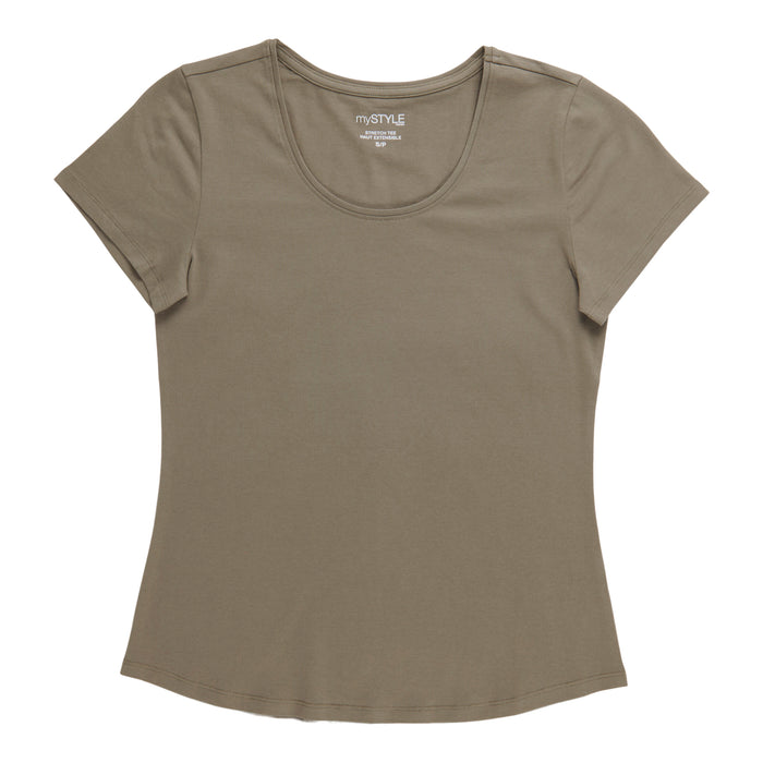 mySTYLE Women's Scooped Stretchy Tee