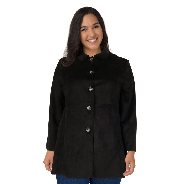 lily morgan Women's Plus Florence Faux Suede Jacket