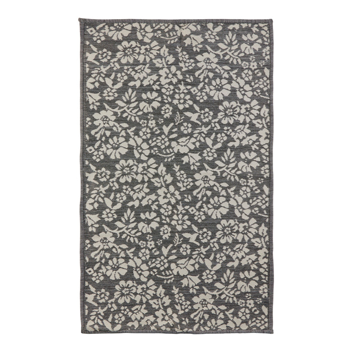 Reversible Indoor/Outdoor Rug, Grey, 2-ft x 3.8-ft.