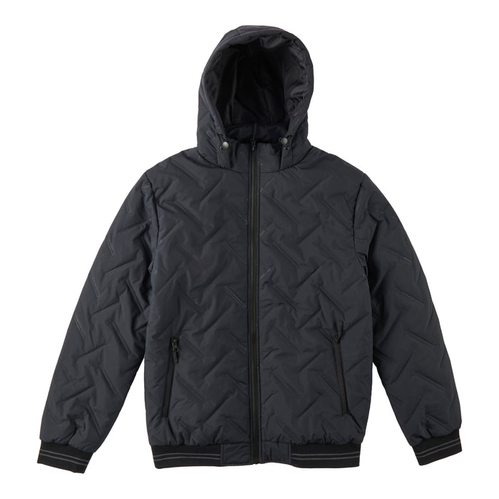 Mountain Ridge Men's Quilted Hooded Lined Bomber Jacket