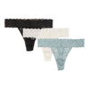 Women's Stretch Lace Thongs, 3-Pack