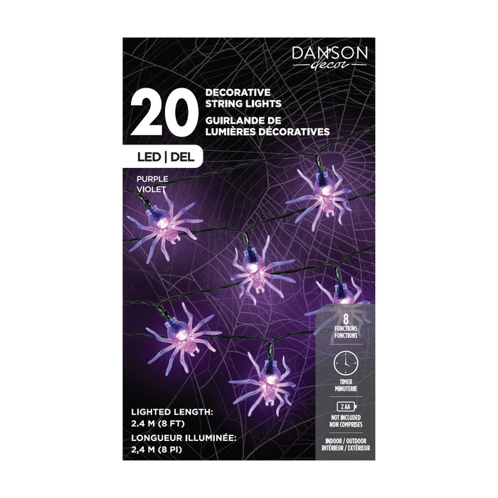 Guirlande lumineuse, araignée Danson Décor – 9 pi