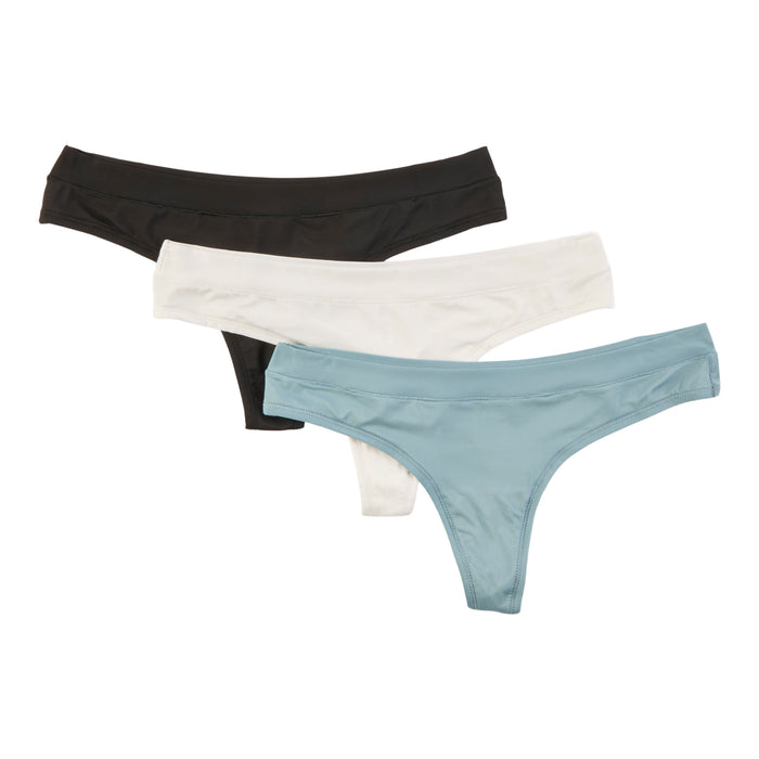 Women's Micro Stretch Thongs, 3-Pack