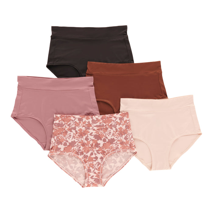 Giant Value Women's Microfiber Brief Underwear, 5-Pack