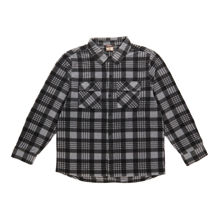 Men's Big Guy Long Sleeve Micropolar Plaid Shirt