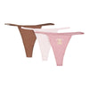 Carisma Women's Microfiber Thongs, 3-Pack