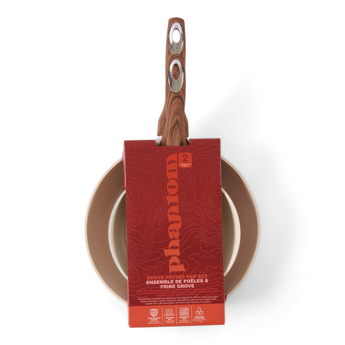 Frying Pan Set, Burgundy, 2 Piece