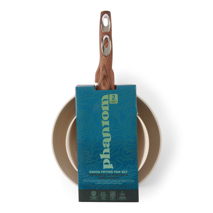  Ens. de poêles à frire - vert olive, 2 pièces