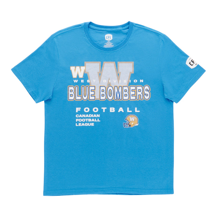 Tee-shirt à manches courtes des Blue Bombers de Winnipeg sous licence (LCF) pour garçons