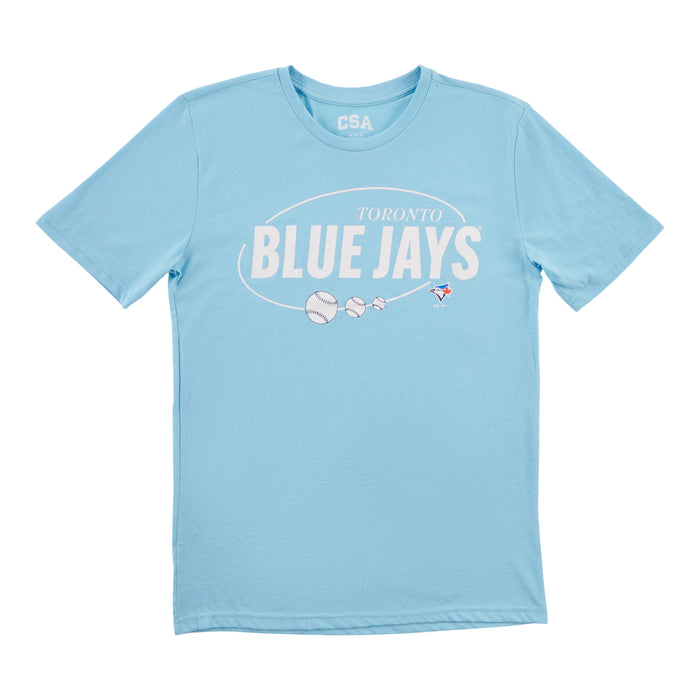 T-shirt à manches courtes sous licence de la MLB pour hommes, Blue Jays de Toronto