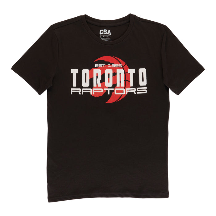 T-shirt à manches courtes sous licence de la NBA pour hommes, Raptors de Toronto