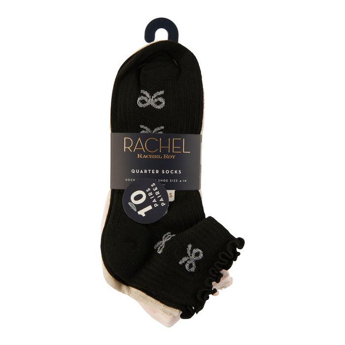 Rachel Roy Women's Quarter Crew Socks, 10-Pack