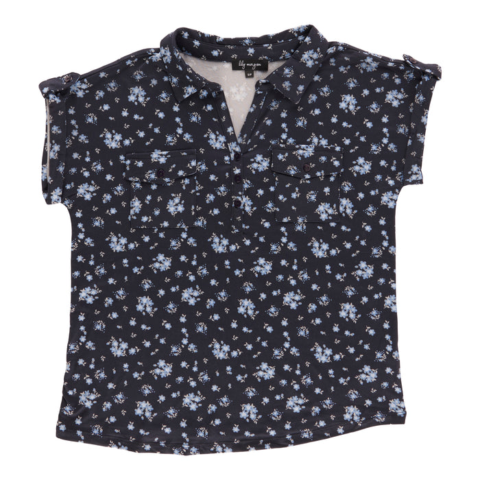 lily morgan Women's Cap Sleeve Top with Pockets
