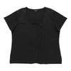 lily morgan Women’s Plus Wrap Front Button Top