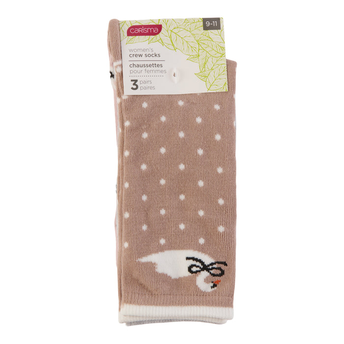 Chaussettes mi-mollet Carisma pour femmes, modèles variés – emb. de 3