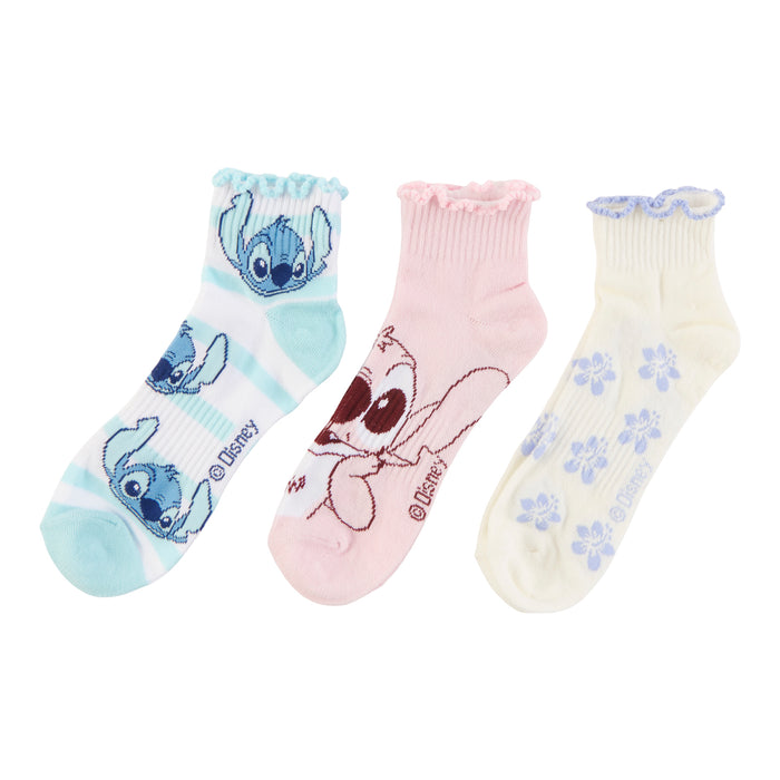 Women's Licensed Stitch Quarter Crew Socks, 3-Pack