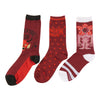 Mi-chaussettes de fantaisie sous licence pour femmes, emb. de 3 paires