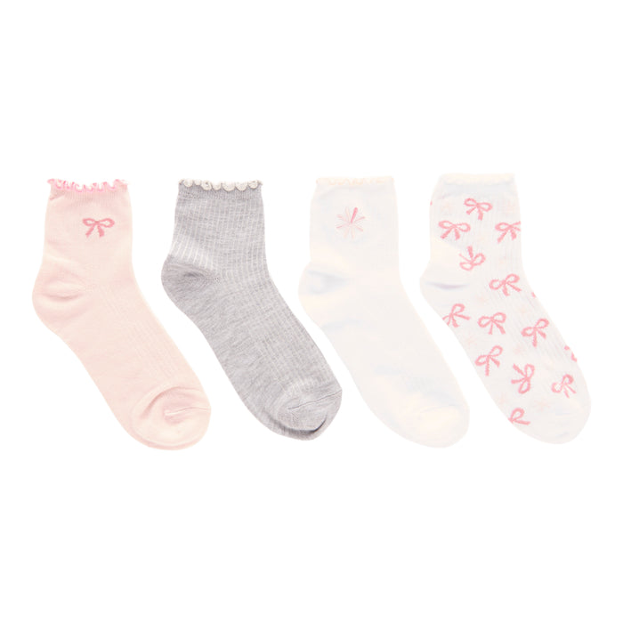 Chaussettes à bordure festonnée Cure pour femme, emb. de 4 paires