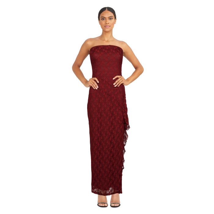 lily morgan Women's Strapless Lace Dress