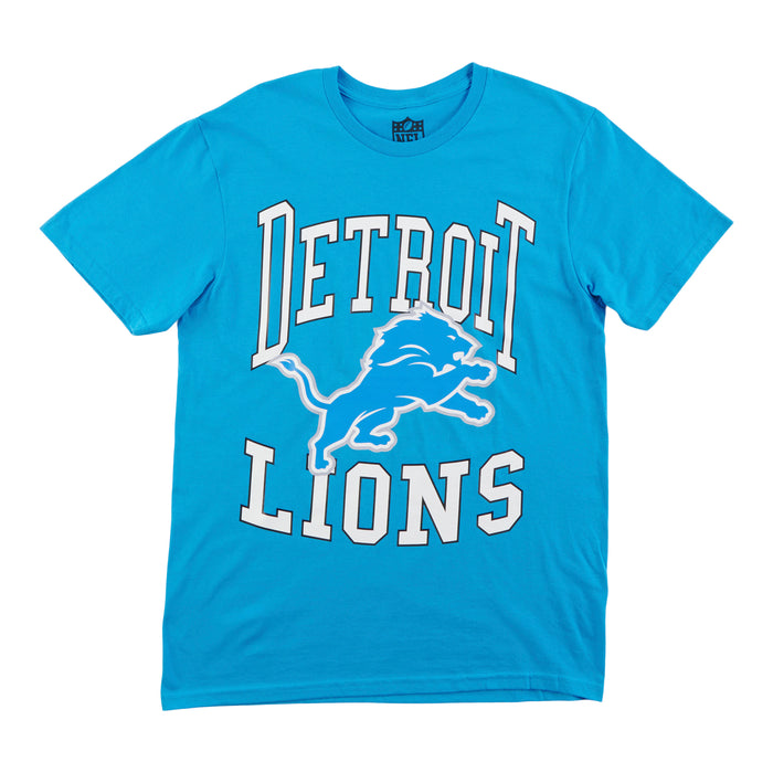 T-shirt à manches courtes sous licence de la NFL pour hommes, Lions de Detroit