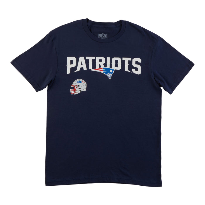 T-shirt à manches courtes sous licence de la NFL pour hommes, Patriots de la Nouvelle-Angleterre