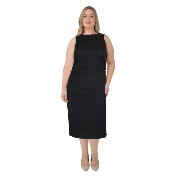Robe mi-longue froncée en tricot taille Plus lily morgan pour femmes