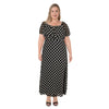lily morgan Women's Plus Cap Sleeve Midi Dress