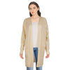 Cardigan long à texture alvéolaire pour femmes