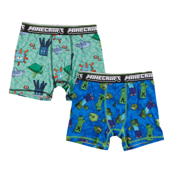 Boys' Licensed Minecraft Boxer Briefs, 2-Pack