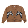 mySTYLE Women’s Button-Front Horse Cardigan