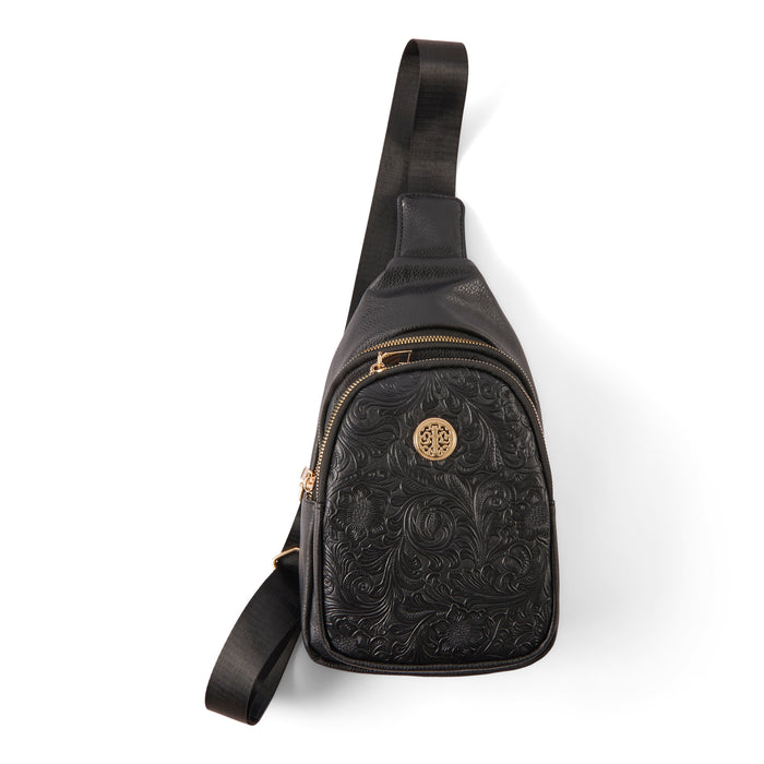 Tooled Sling Bag