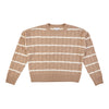 mySTYLE Women's Striped Cable Knit Sweater
