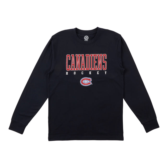 T-shirt à manches longues sous licence de la LNH pour hommes, Canadiens de Montréal
