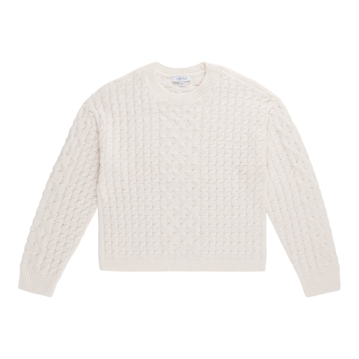 Chandail en tricot torsadé en chenille mySTYLE pour femmes