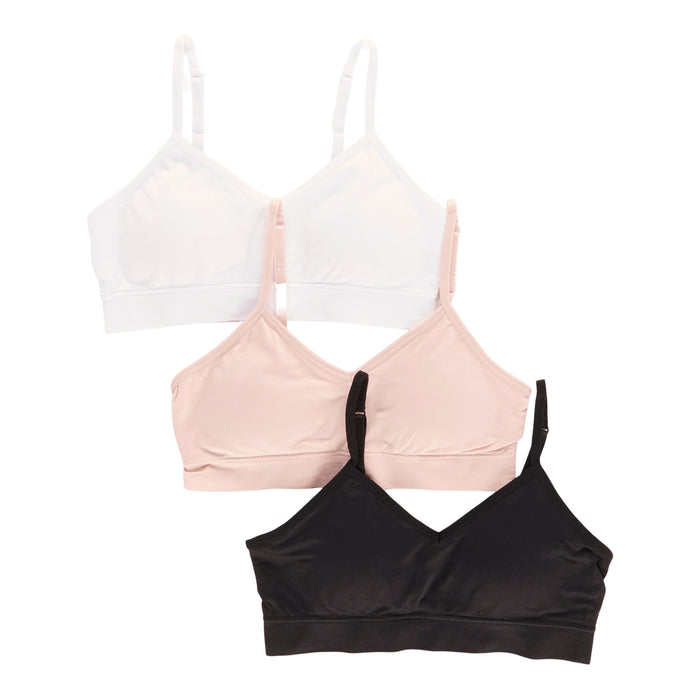 Brassières sans coutures BELLA & BIRDIE pour filles, avec coussinets amovibles, ensemble de 3