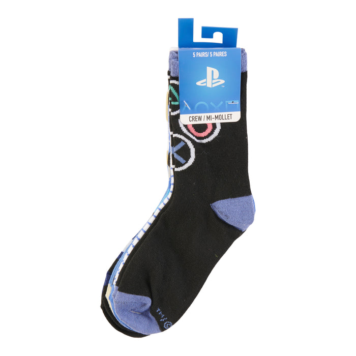 Boys' Licensed Printed Crew Socks, 5-Pack