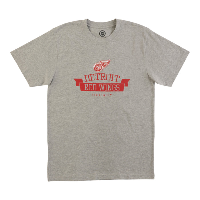 T-shirt à manches courtes sous licence de la NHL pour hommes, Red Wings de Detroit