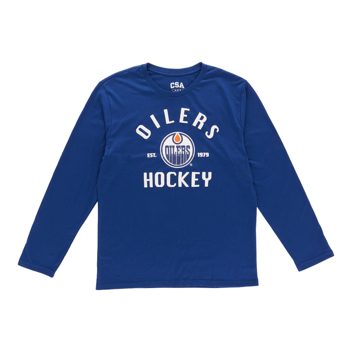 NHL Men's Licensed Edmonton Oilers Long Sleeve T-Shirt