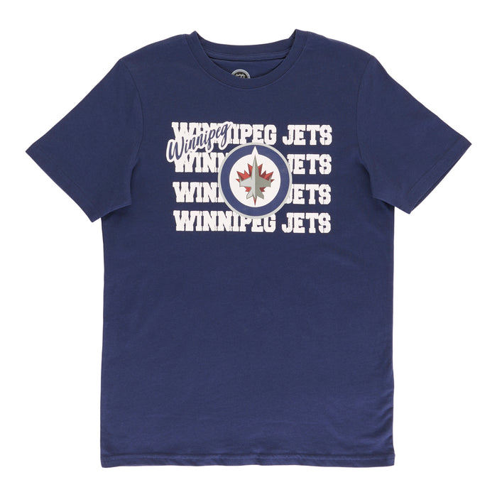 T-shirt à manches courtes sous licence de la LNH pour garçons, Jets de Winnipeg