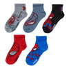 Mi-chaussettes courtes Spider-Man sous licence pour garçons, emb. de 5