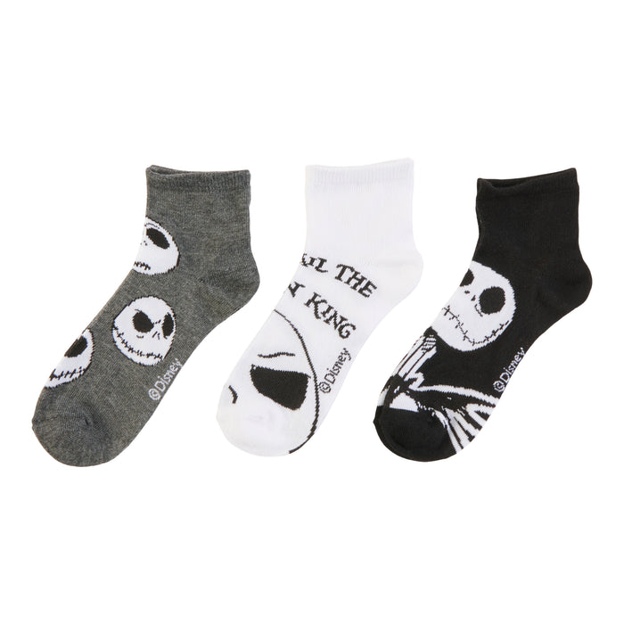 Boys' Licensed The Nightmare Before Christmas Quarter Crew Socks, 3-Pack