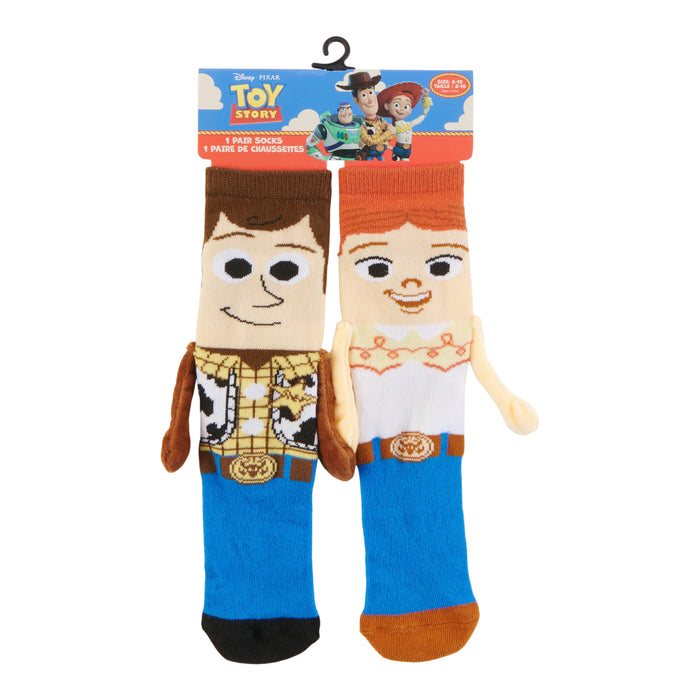 Chaussettes magnétiques imprimées Toy Story sous licence pour filles, une paire