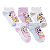 Girls' Licensed Printed Quarter Crew Socks, 5-Pack