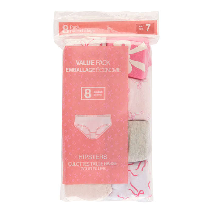 Culottes taille basse à motif de boucles pour filles, emb. de 8