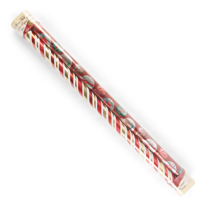 Holiday Foil Gift Wrap, 2 Pack