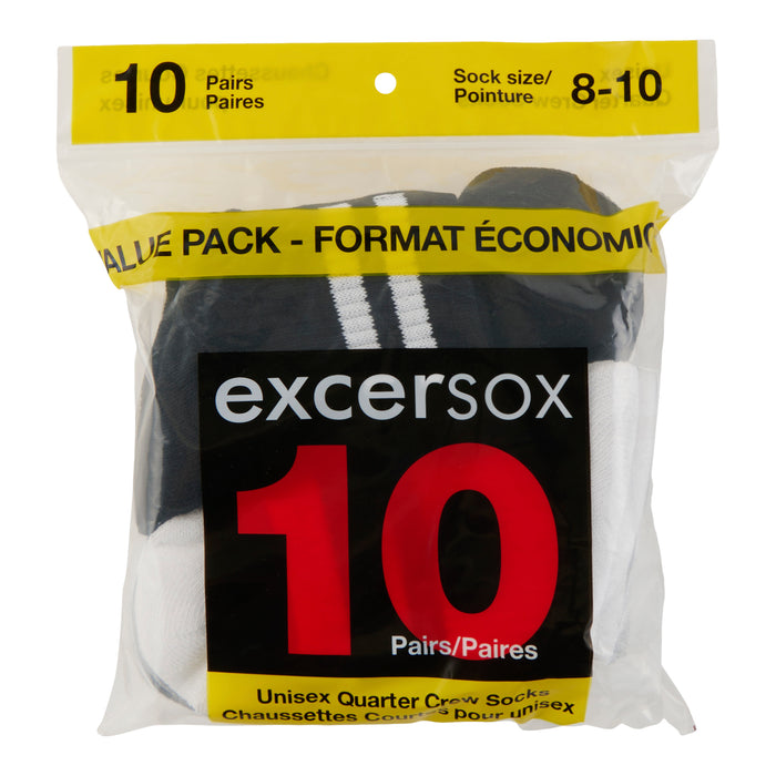 Mi-chaussettes courtes unisexes pour enfants Excersox, emb. de 10