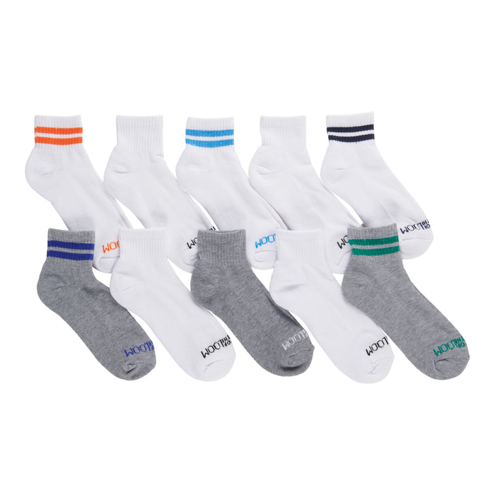 Fruit of the Loom Boys' Assorted Socks, 10-Pack