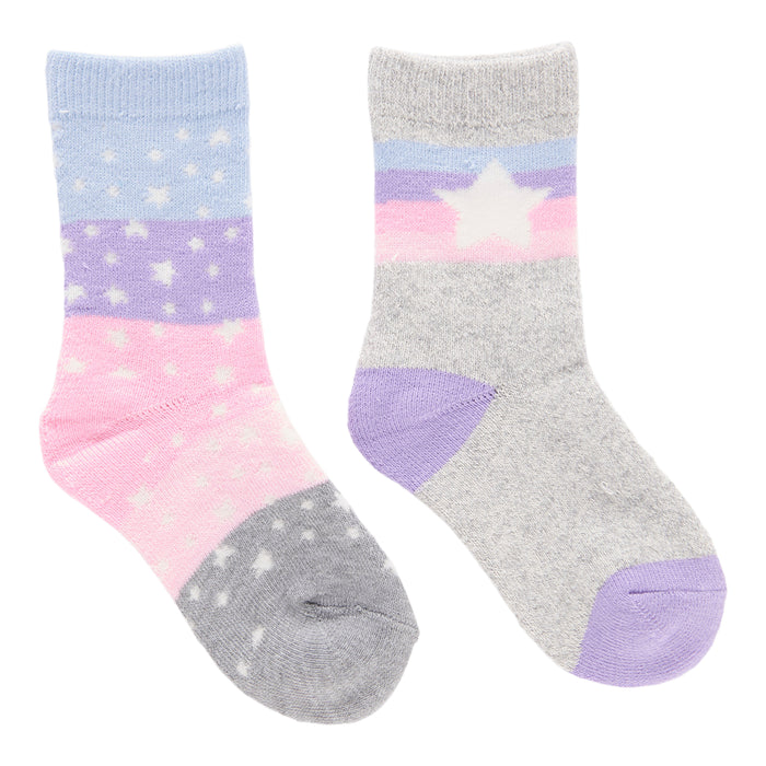 Chaussettes isothermes MONKEY BARS pour petites filles, ens de 2 paires, assortiment