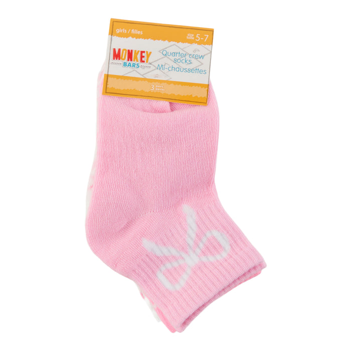 Mi-chaussettes BELLA & BIRDIE pour filles, ens. de 3 paires, assortiment